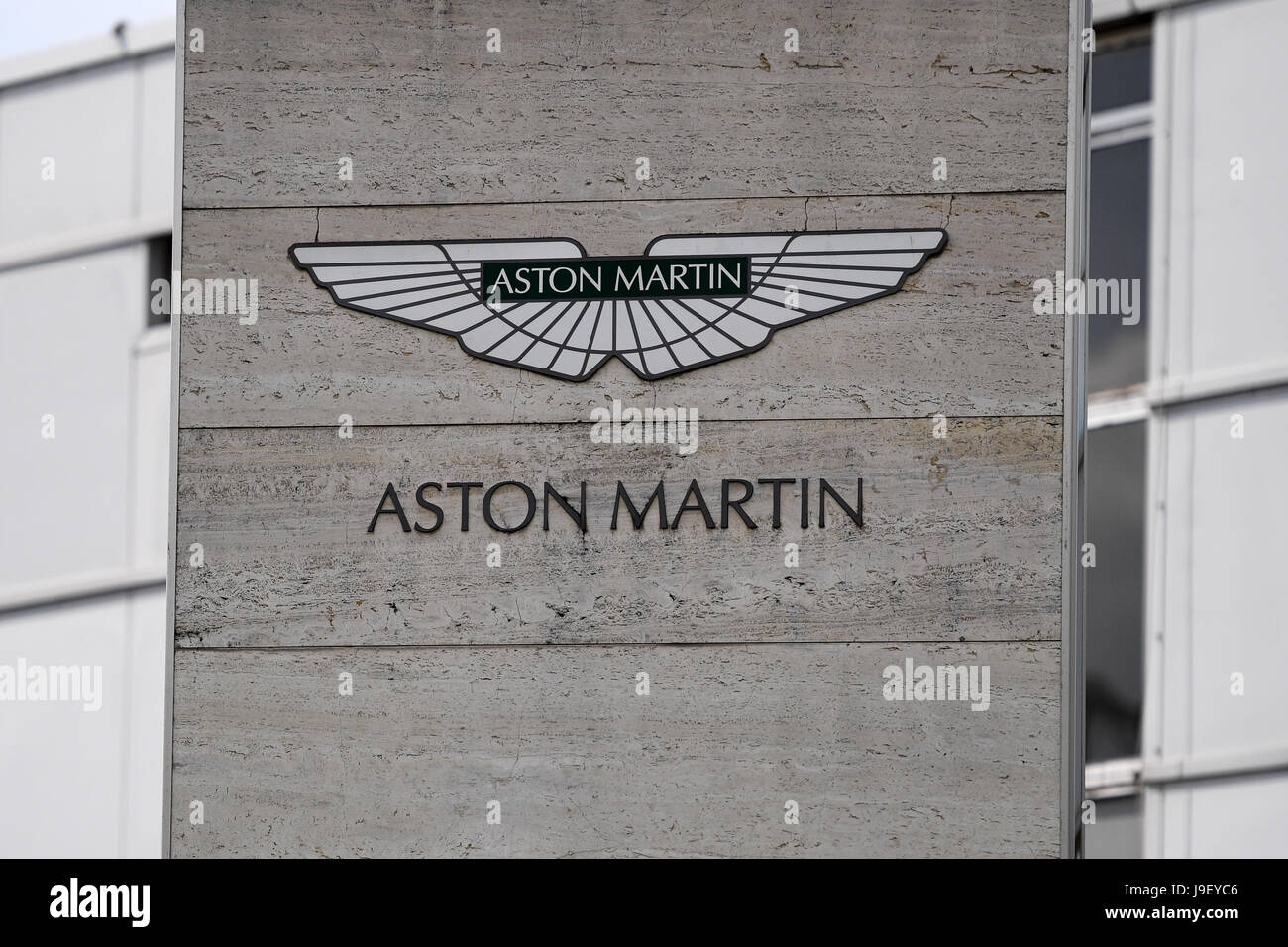 Aston Martin voiture signe, UK Banque D'Images