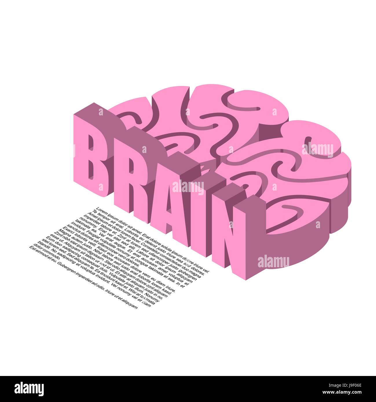 La structure du cerveau de l'infographie. Maux de cerveaux cortex humain Illustration de Vecteur