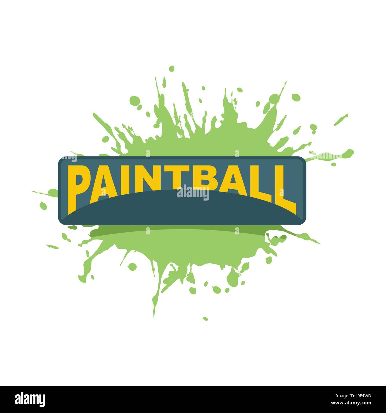 Logo de Paintball. Emblème de sports extrêmes militaire jeu. Illustration de Vecteur