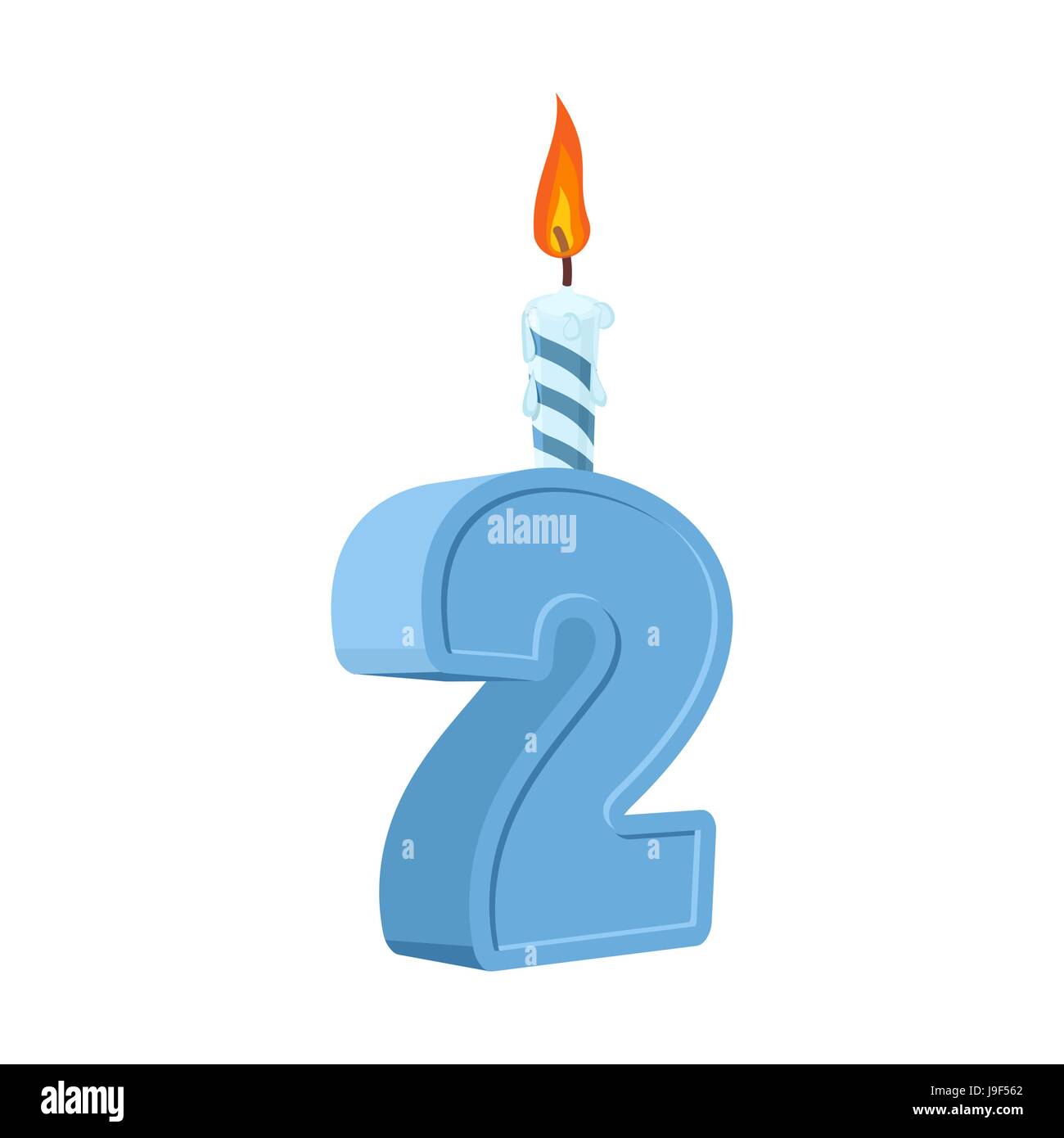 2 ans d'anniversaire. Bougie de fête avec numéro de maison de gâteau.  Quarante Ans Image Vectorielle Stock - Alamy
