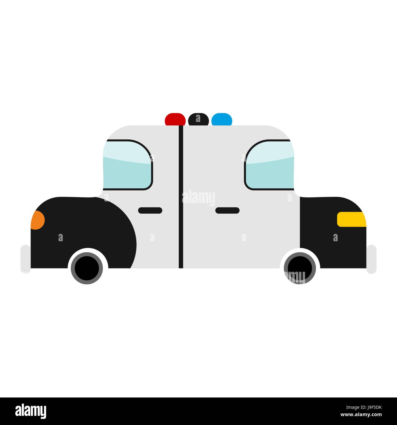 Voiture de police cartoon style isolés. Transport sur fond blanc Image ...