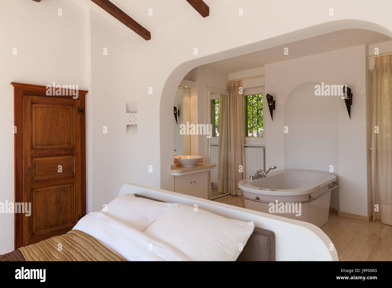 Intérieur d'une chambre double de luxe, de beauté Banque D'Images