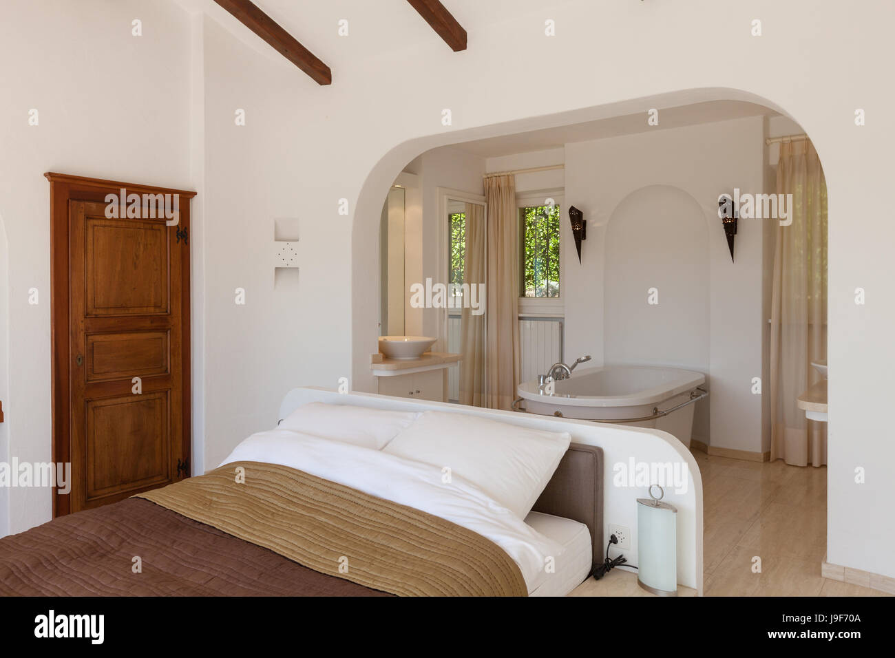 Intérieur d'une chambre double de luxe, de beauté Banque D'Images