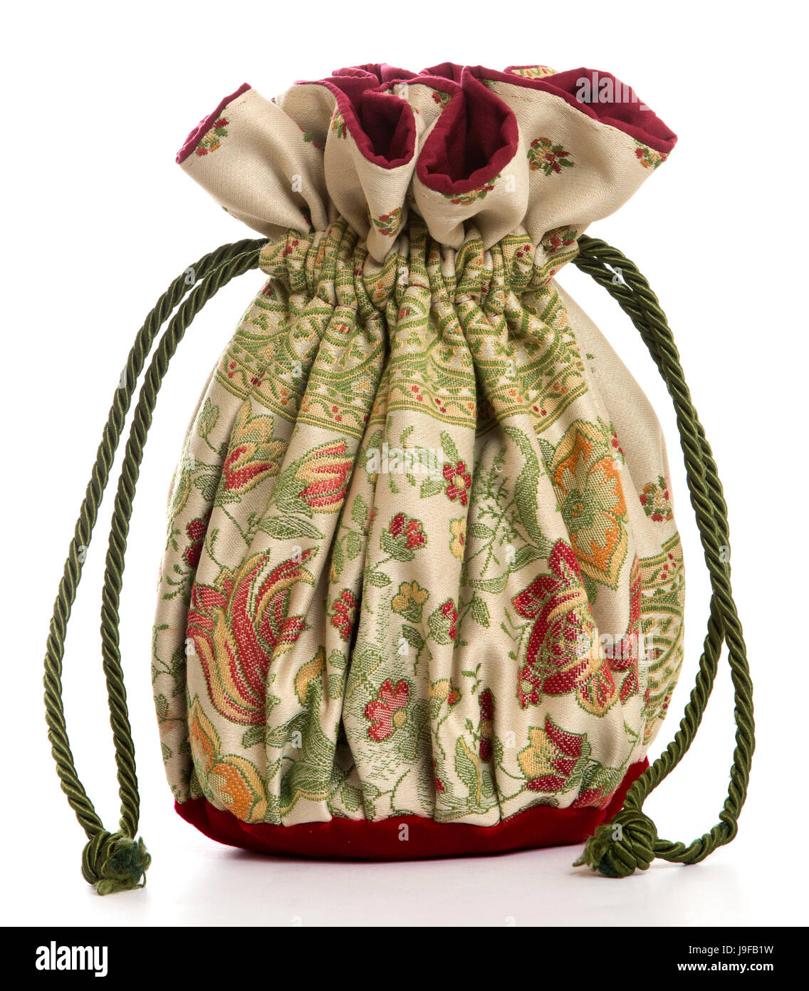 Un réticule Vénitien fait main (un petit sac à main femme brodé). Ce type  de sac à main a servi principalement à partir de 1795 à 1820 Photo Stock -  Alamy