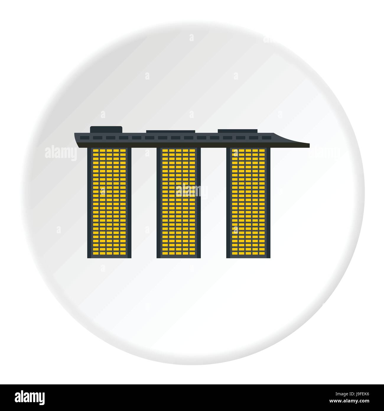 Marina Bay Sands Hotel icône à Singapour Illustration de Vecteur