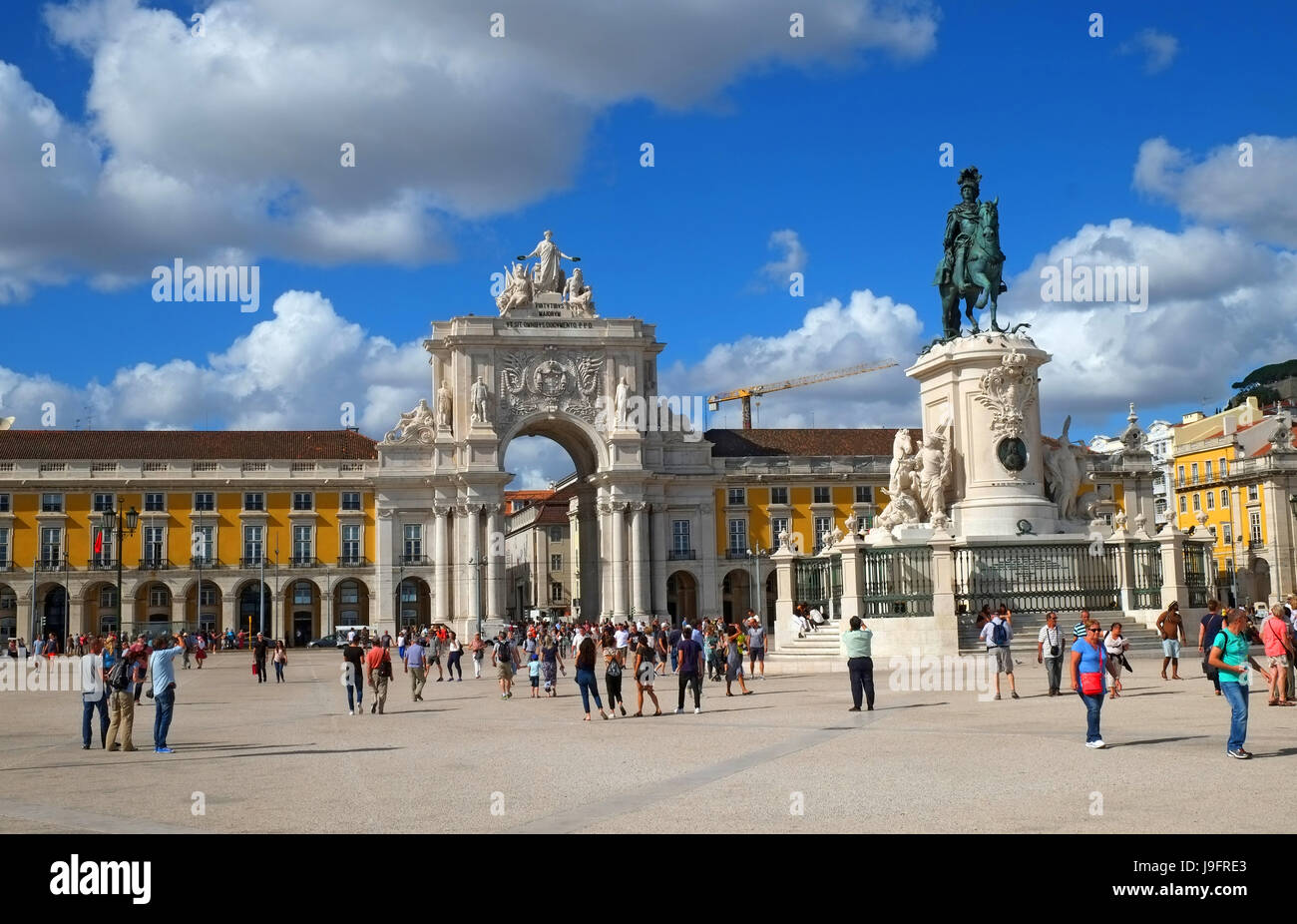 Praca de Comercio Lisbonne Portugal Commerce Square Plaza Tage Banque D'Images