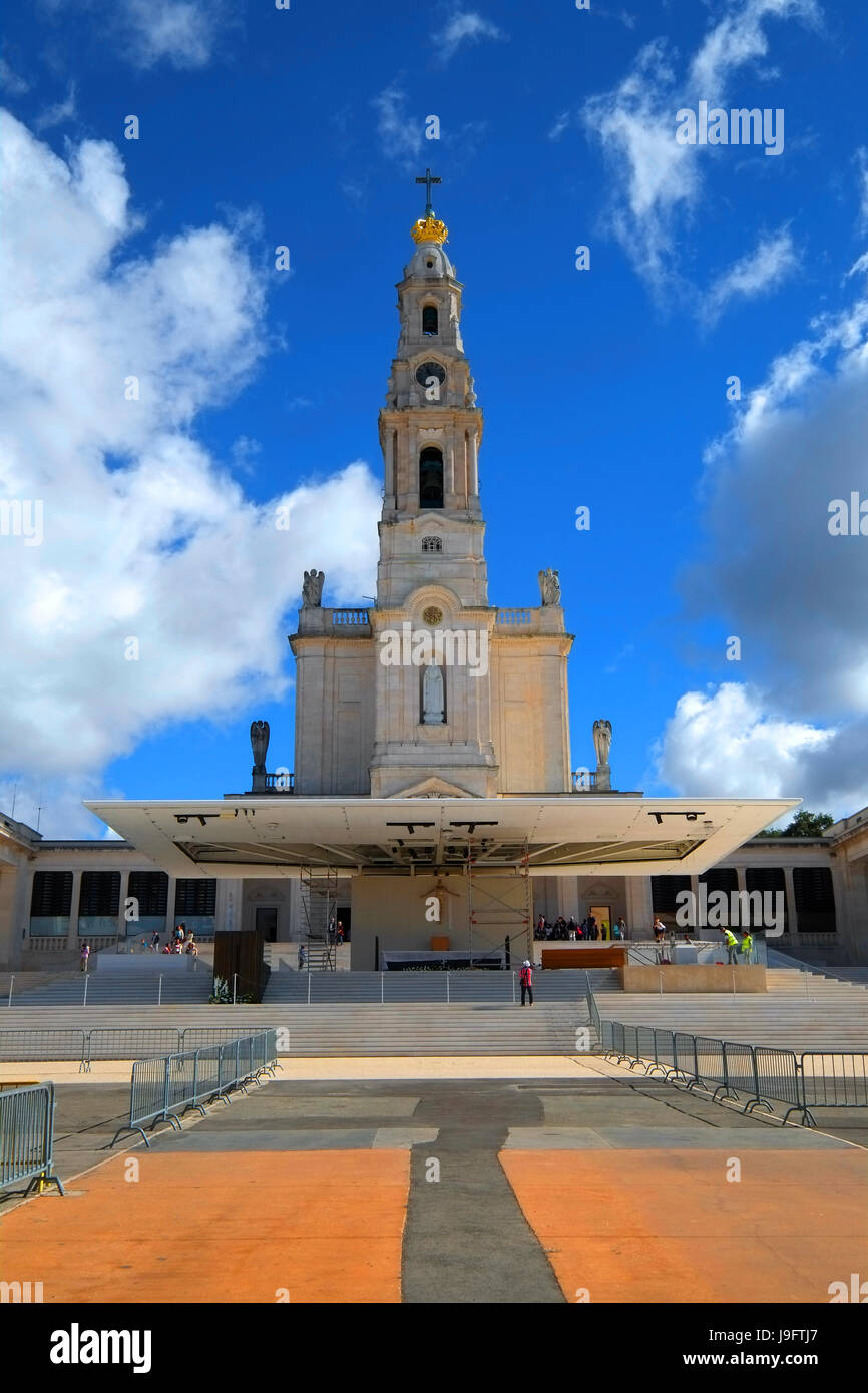 Basilique Notre Dame Fatima Portugal pèlerinage catholique culte Ourem Banque D'Images