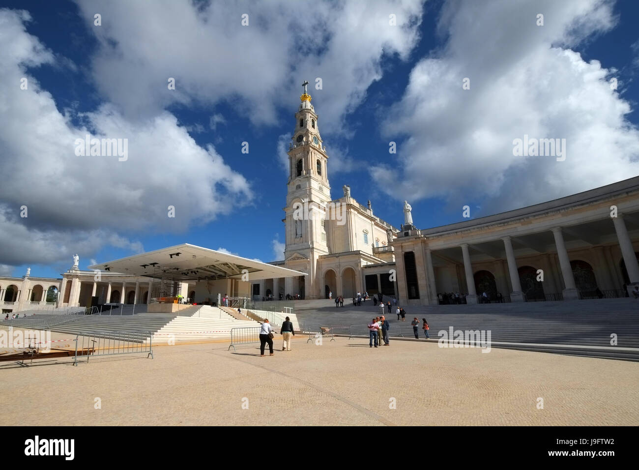 Basilique Notre Dame Fatima Portugal pèlerinage catholique culte Ourem Banque D'Images
