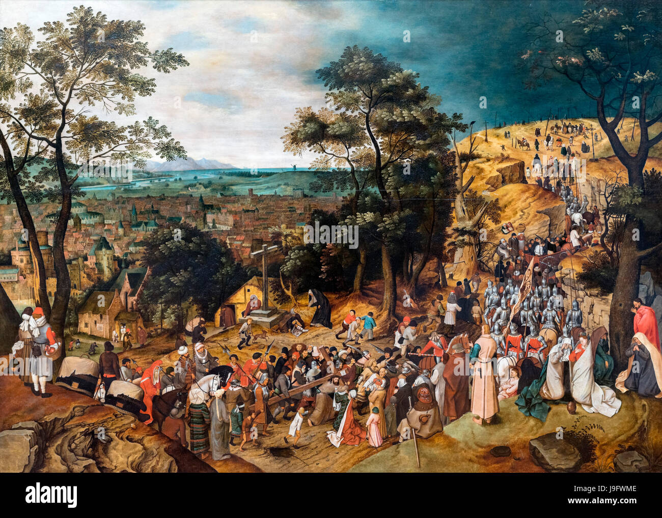 Le chemin du Calvaire de Pieter Brueghel le Jeune (1564-1638), 1606 Banque D'Images