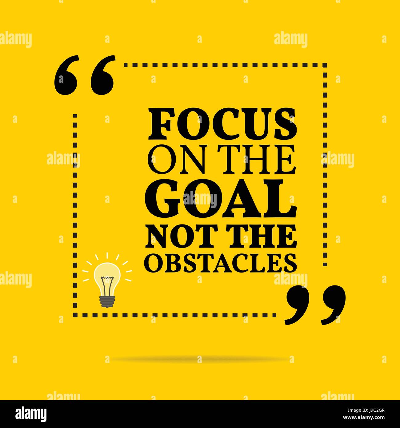 Citation De Motivation D Inspiration Se Concentrer Sur L Objectif De Ne Pas Les Obstacles Simple Design Tendance Image Vectorielle Stock Alamy