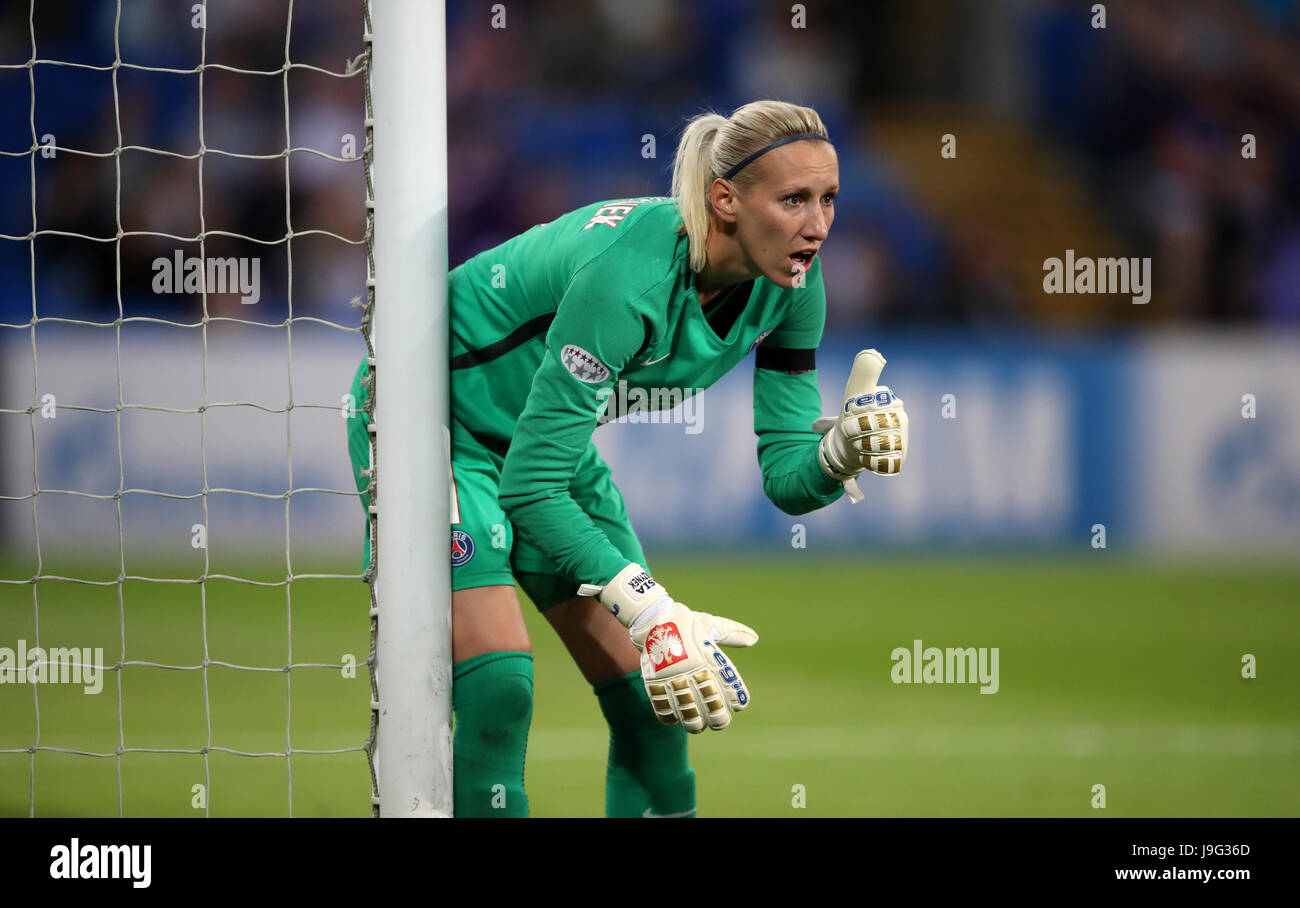 Le gardien de but de Paris Saint-Germain Katarzyna Kiedrzynek lors de la finale de la Ligue des champions des femmes de l'UEFA au stade de Cardiff. APPUYEZ SUR ASSOCIATION photo. Date de la photo : jeudi 1er juin 2017. Voir PA Story FOOTBALL Women. Le crédit photo devrait se lire comme suit : Nick Potts/PA Wire. . Banque D'Images