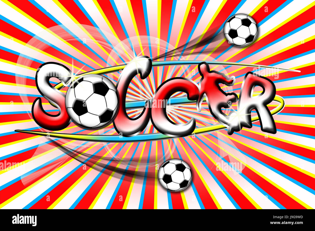 Le sport, les sports, la couleur, le joueur de soccer, football, balles et ballons, football, football, Banque D'Images