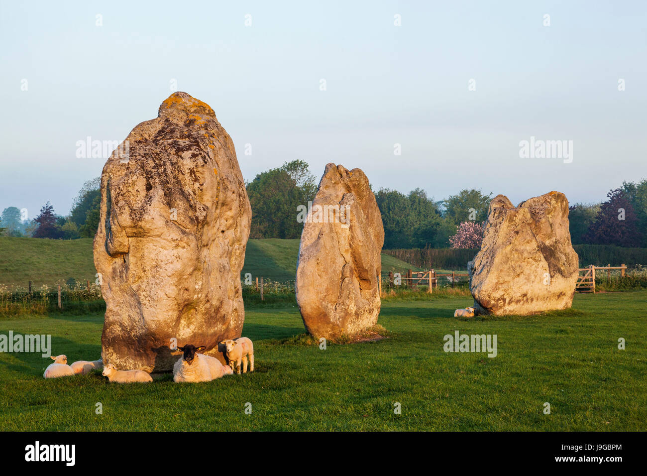 L'Angleterre, dans le Wiltshire, Avebury Avebury Stone Circle Banque D'Images