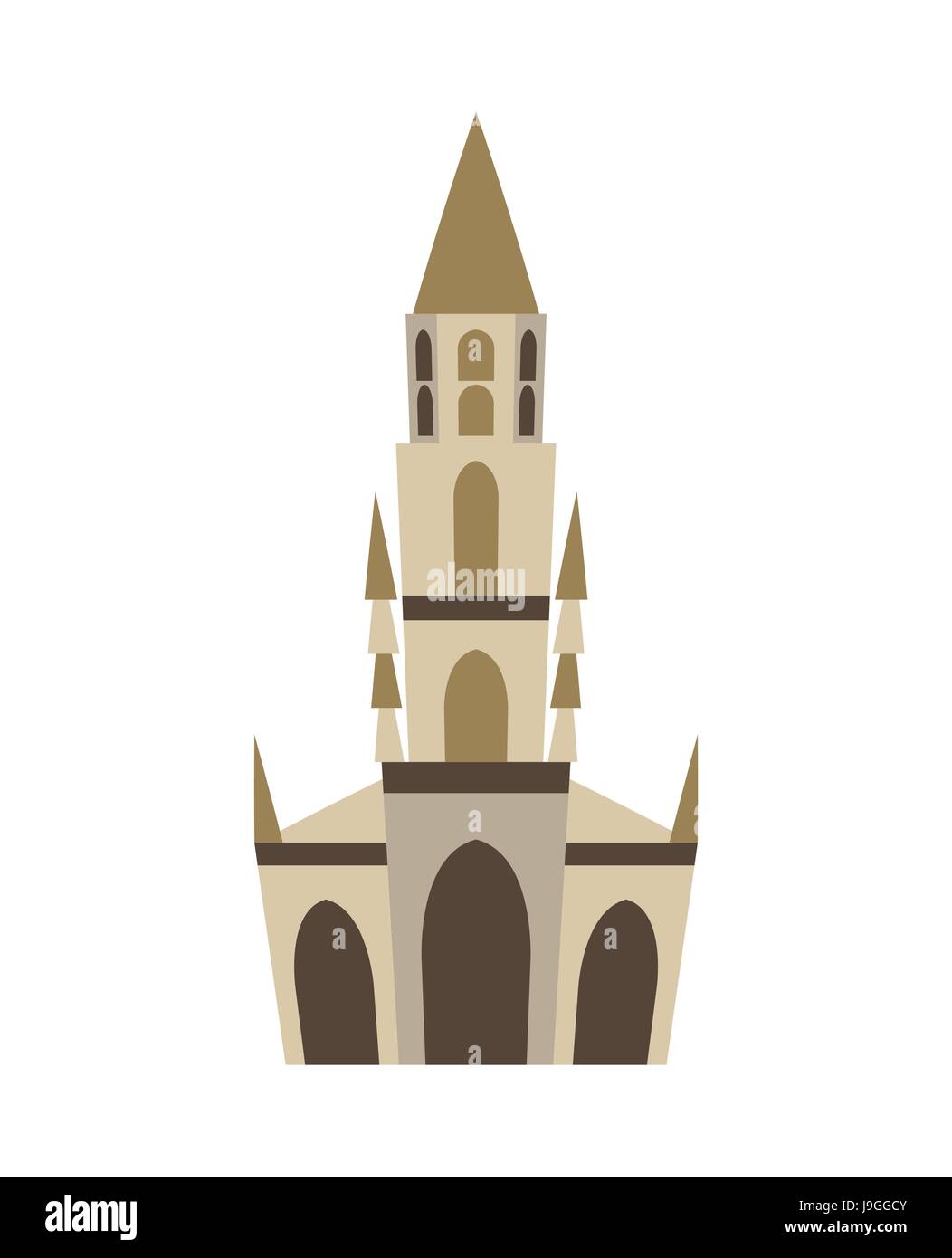 La cathédrale de Berne isolés. Architecture historique de la Suisse Illustration de Vecteur