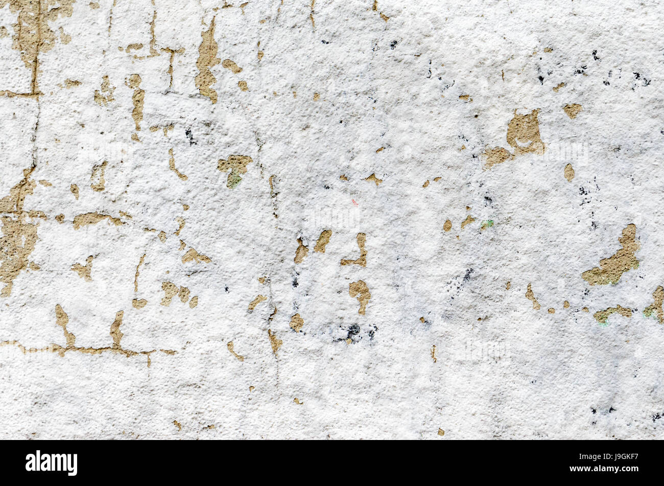 La texture du mur de plâtre fissuré ancien Banque D'Images