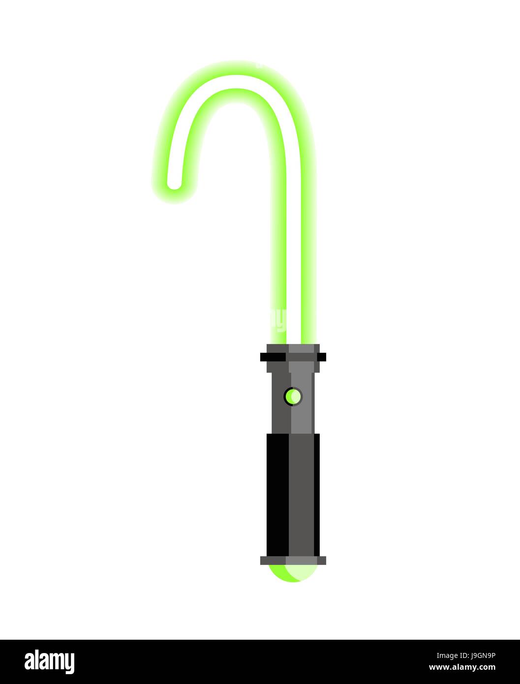 Sabre-Laser impuissants. Sabre lumineux armes futures impuissante. Illustration de Vecteur