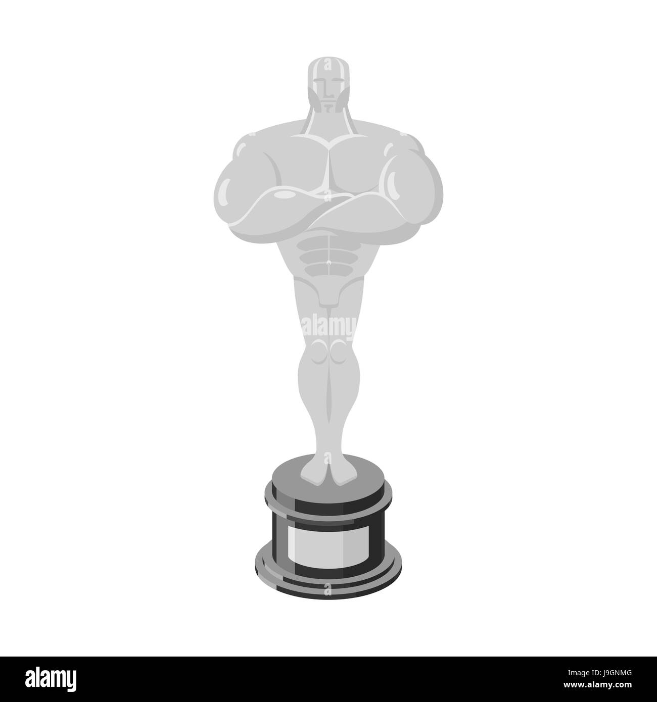 Statue d'argent Award pour la troisième place. Statue isolée premium Illustration de Vecteur