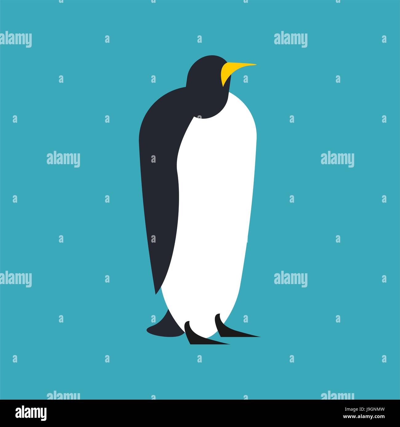 Penguin isolés. Animal pôle nord. L'Arctique et l'Antarctique d'oiseaux Illustration de Vecteur