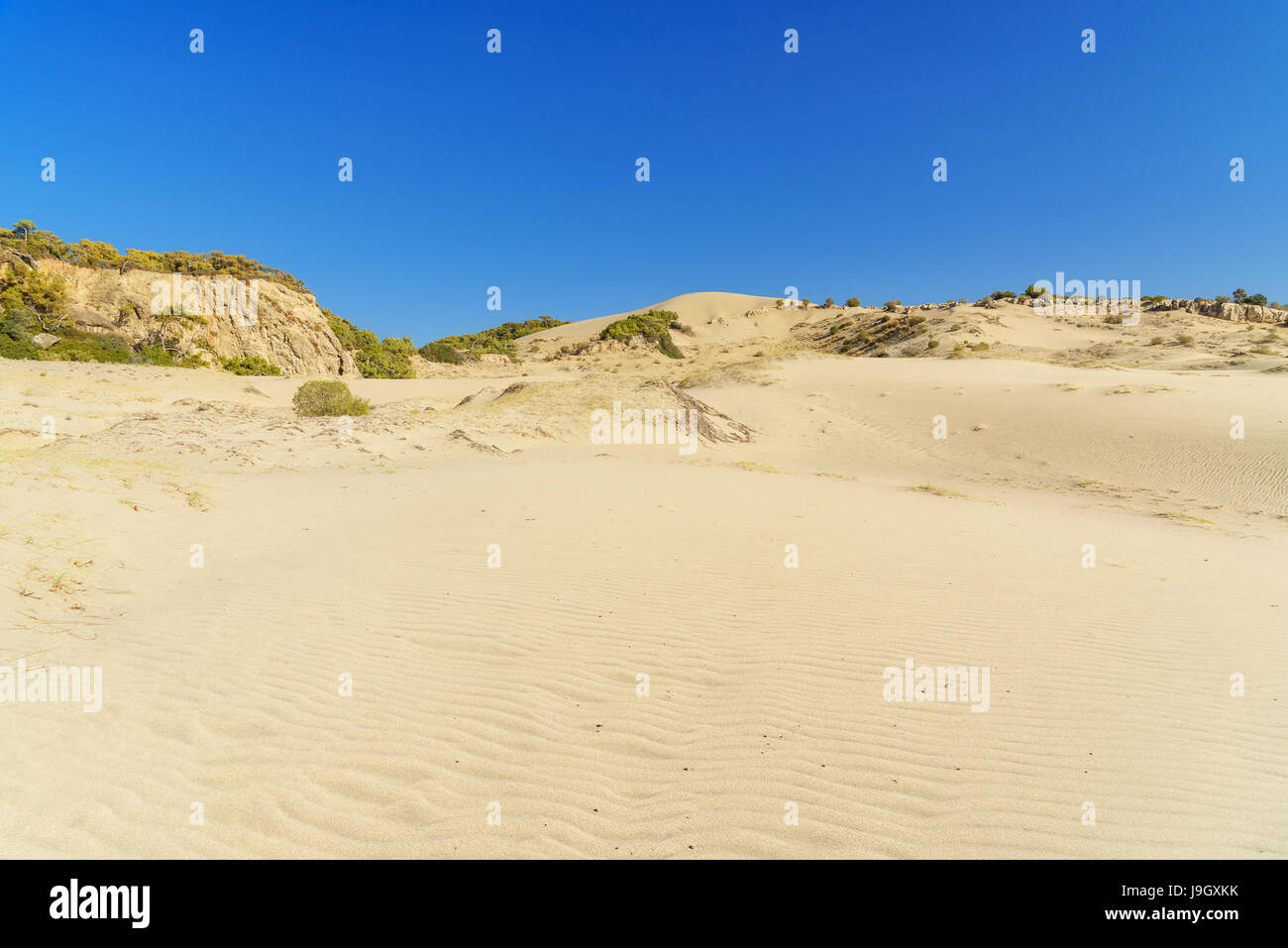 Dunes de sable blanc sur la plage de Patara. La province d'Antalya. La Turquie Banque D'Images