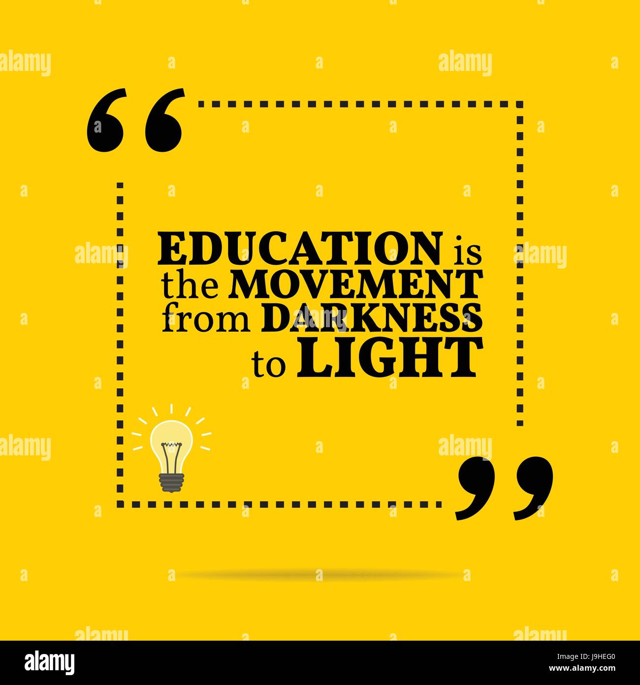 Citation De Motivation D Inspiration L Education Est Le Mouvement De L Obscurite A La Lumiere Simple Design Tendance Image Vectorielle Stock Alamy