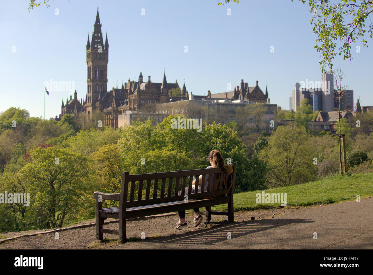 Le parc Kelvingrove adolescent scènes Glasgow Banque D'Images