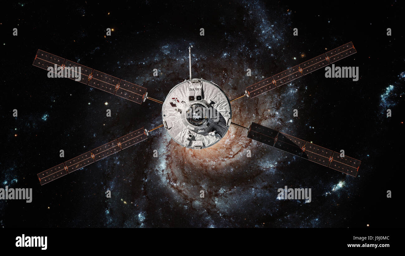 L'Agence spatiale européenne d'Automated Transfer Vehicle-4 s'approche de la Station spatiale internationale. Banque D'Images