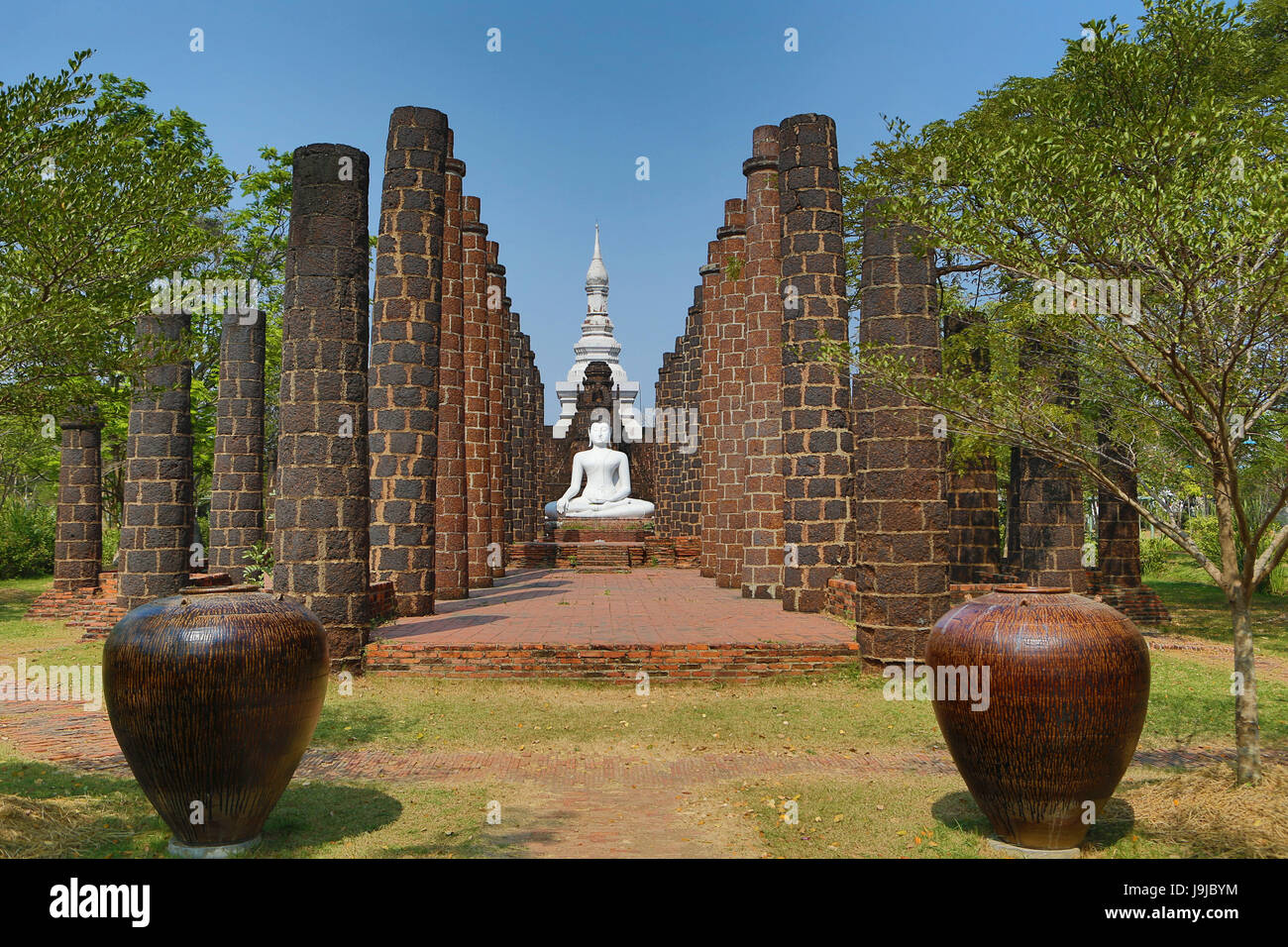Thaïlande, Bangkok City, Old Siam Park, le principal Chedi de Wat Maha That, ville de Sukhothai, Banque D'Images