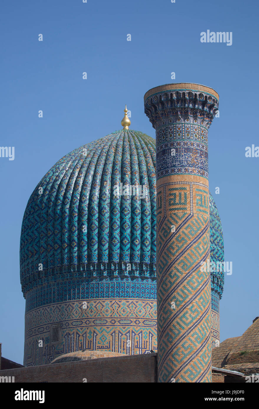 L'Ouzbékistan, Samarkand, Ville Mausolée Amir Timur Banque D'Images