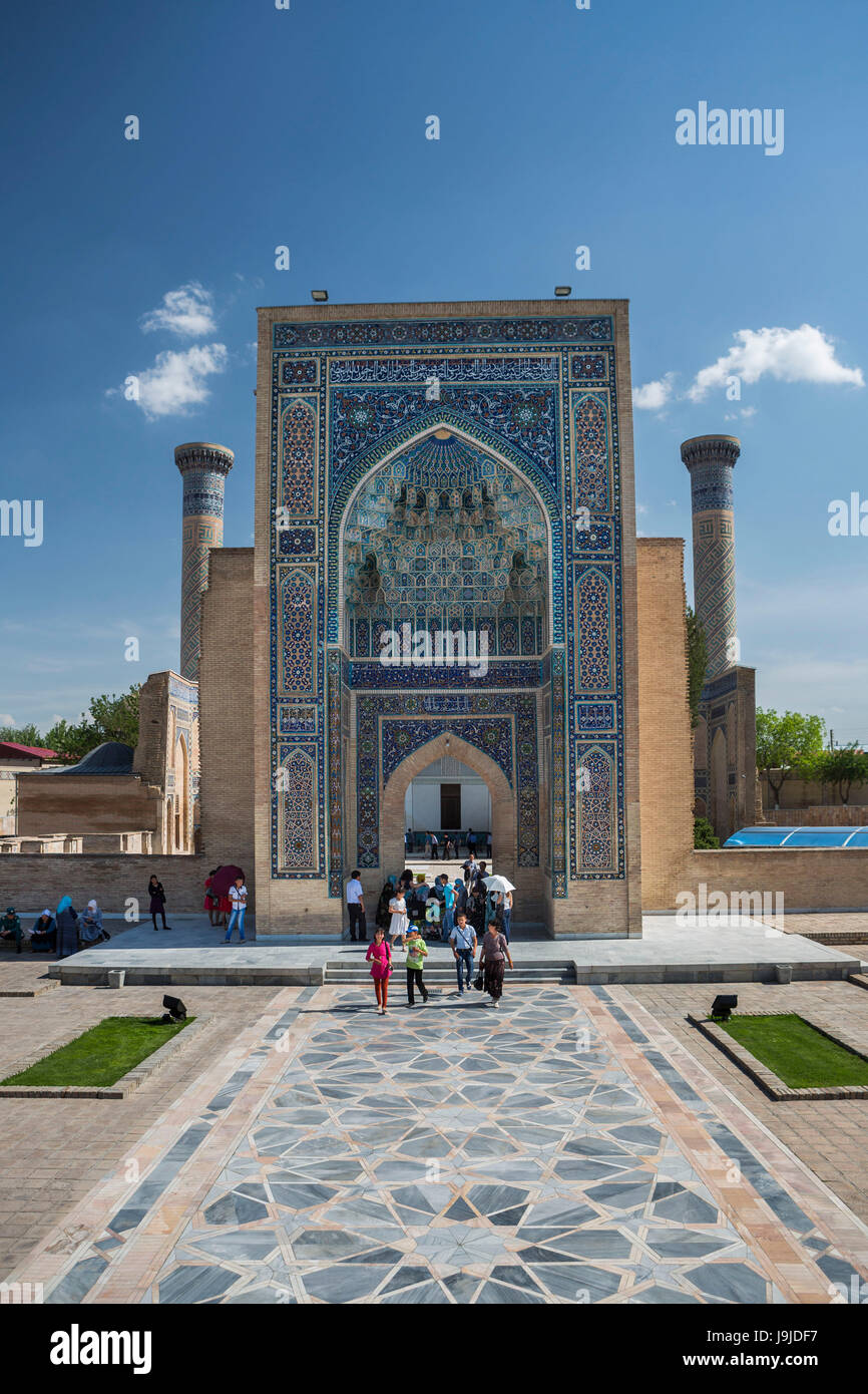 L'Ouzbékistan, Samarkand, Ville Mausolée Amir Timur Banque D'Images