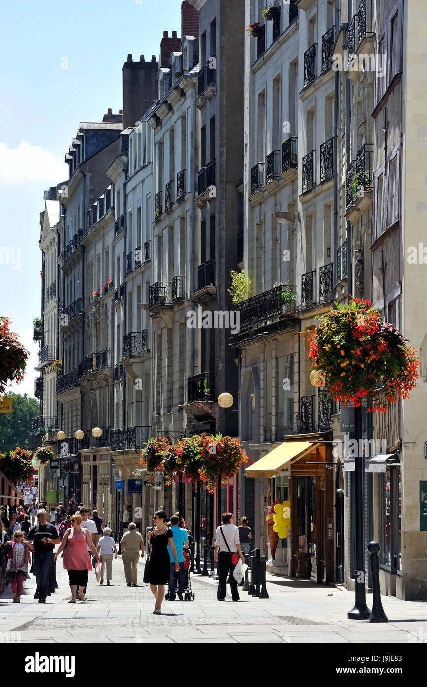 France, Loire-Atlantique, Nantes, rue de la fosse Banque D'Images