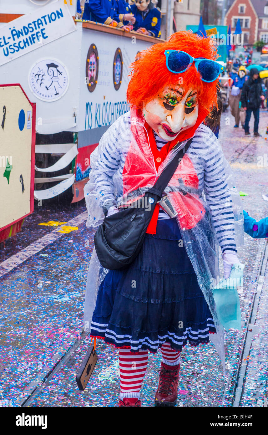 Participant au carnaval de Bâle à Bâle , Suisse Banque D'Images