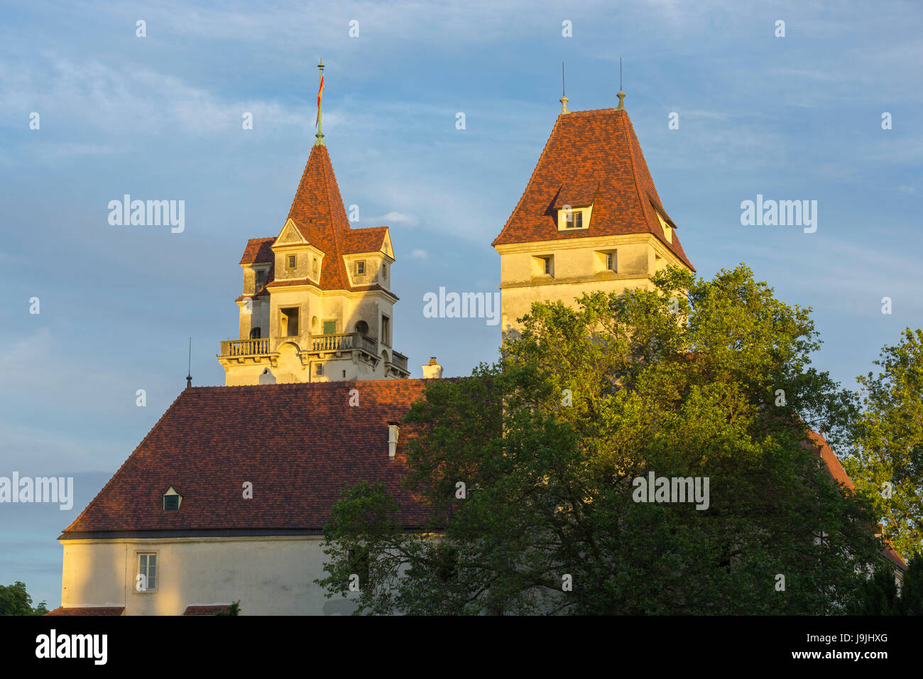 Château à douves Ebreichsdorf, district industriel, Basse Autriche, Autriche Banque D'Images