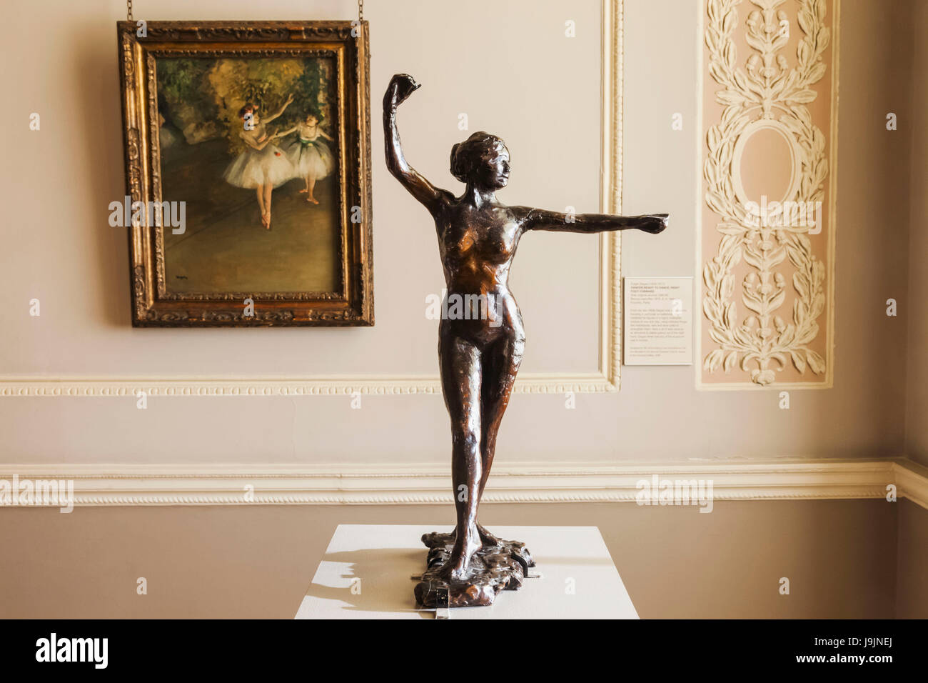L'Angleterre, Londres, Courtauld Gallery, Sculpture de danseuse par Edgar Degas Banque D'Images