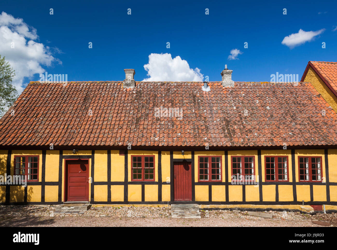 Le Danemark, le Jutland, Hobro, bâtiments de ferme Banque D'Images