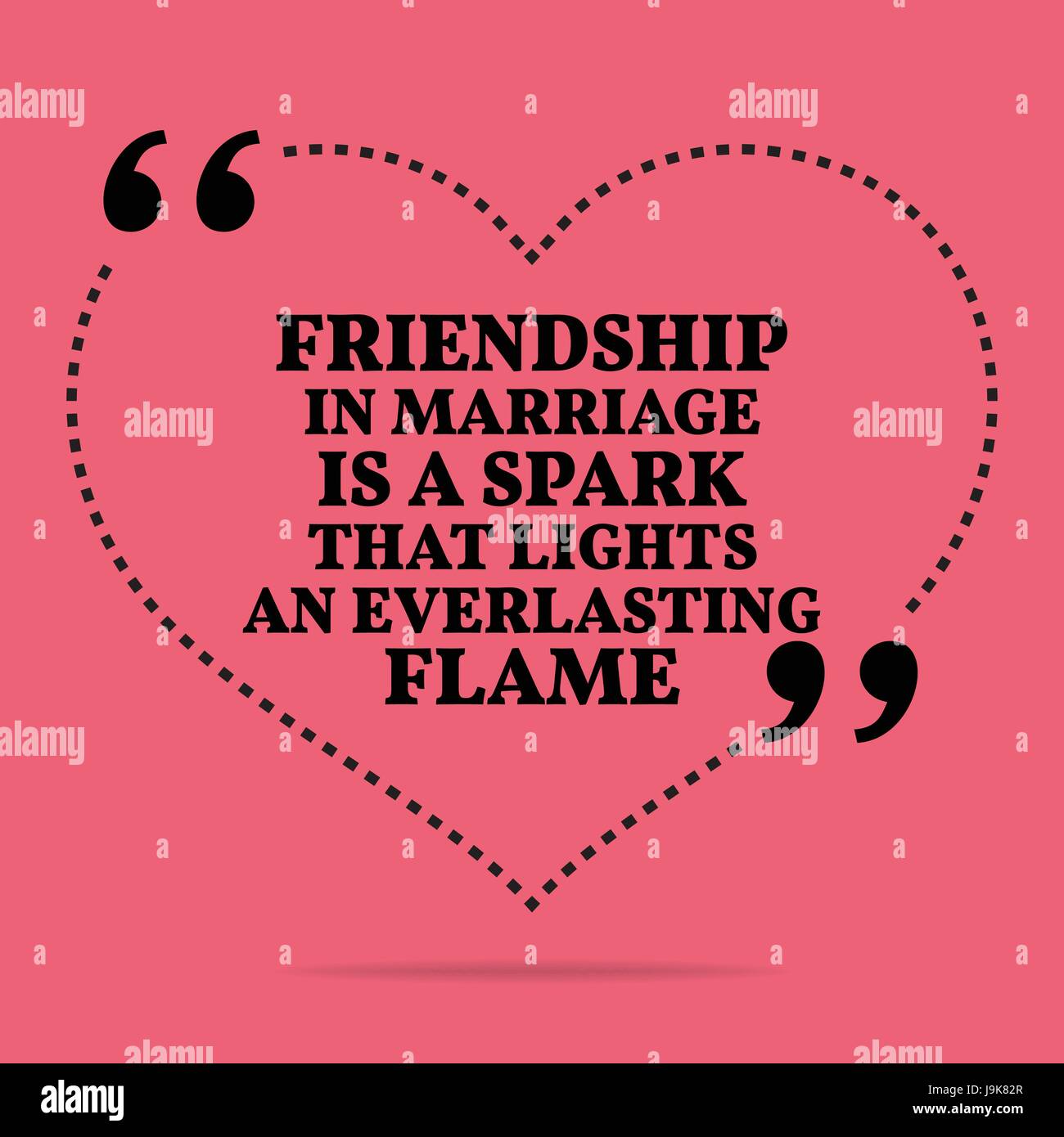 Inspiration Amour Mariage Citation L Amitie Dans Le Mariage Est Une Etincelle Qui Allume Une Flamme Eternelle Simple Design Tendance Image Vectorielle Stock Alamy