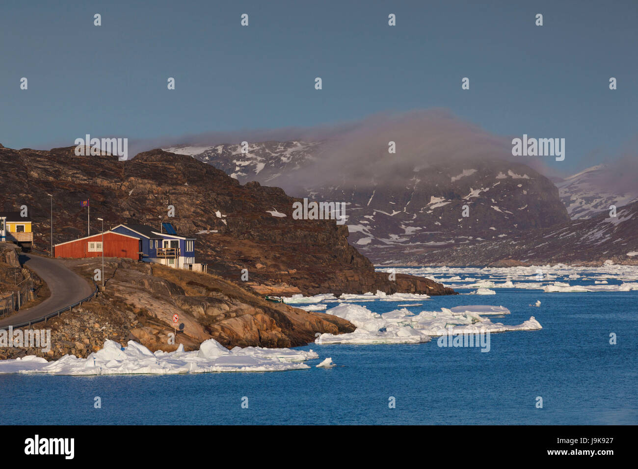 Le Groenland, Qaqortoq, la glace flottante Banque D'Images