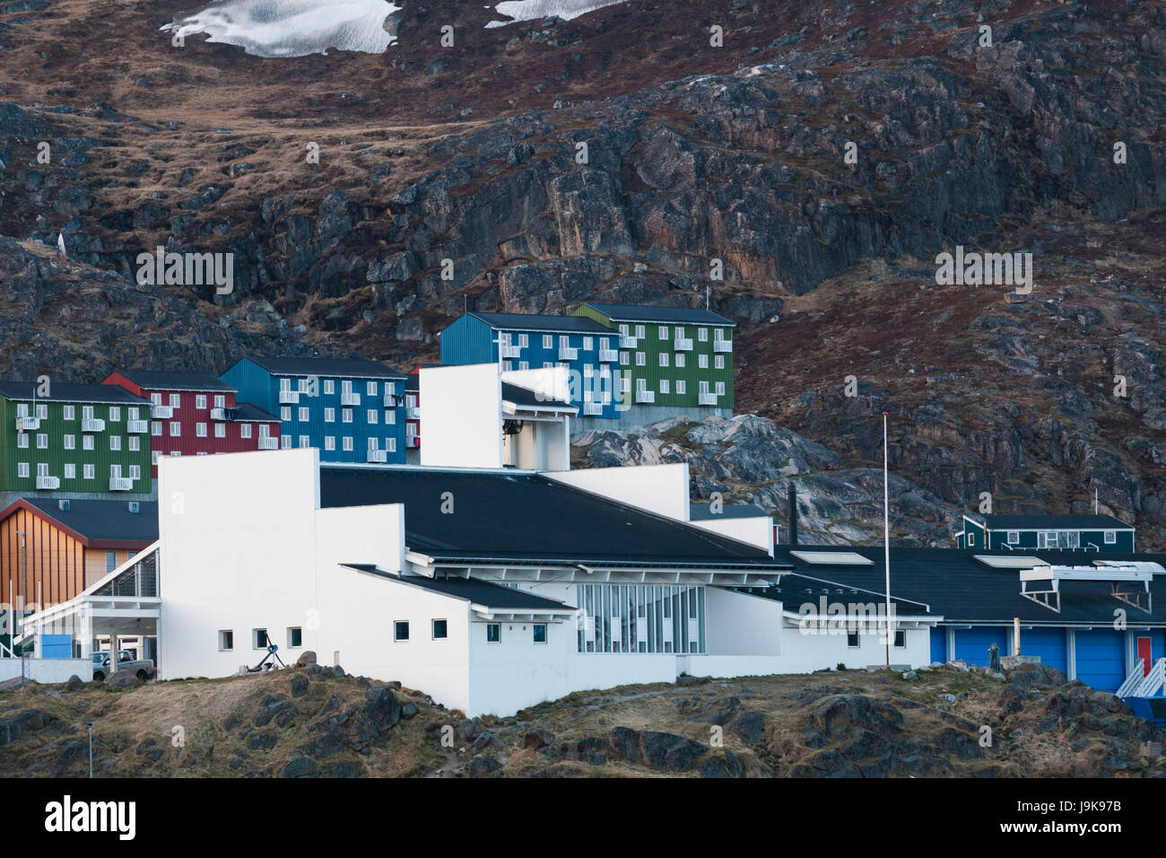 Le Groenland, Qaqortoq, la nouvelle église, construite en 1973 Banque D'Images
