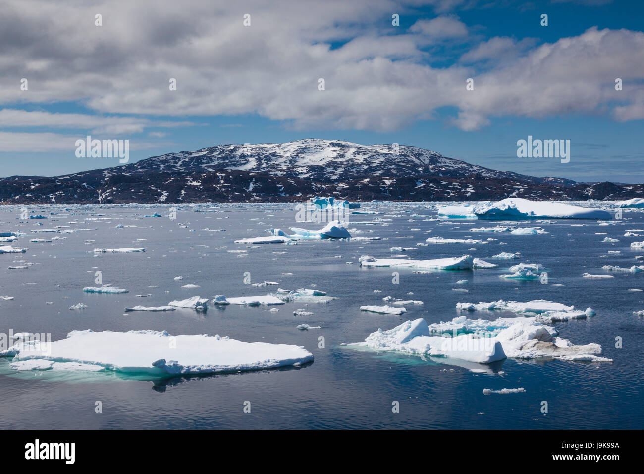 Le Groenland, Qaqortoq, la glace flottante Banque D'Images