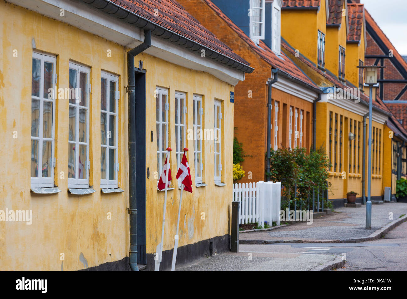 Le Danemark, la Nouvelle-Zélande, Soro, maisons traditionnelles danoises, Sogade street Banque D'Images