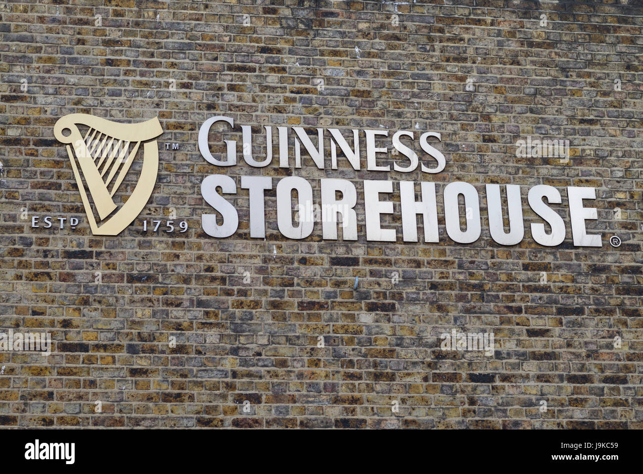 L'Irlande, Dublin, Guinness Storehouse, musée de la brasserie, sign Banque D'Images