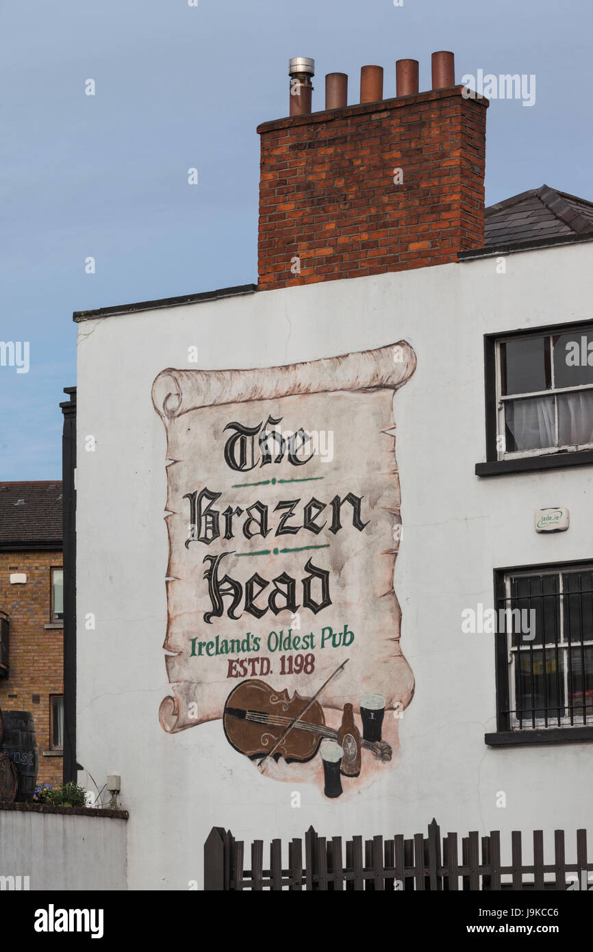 L'Irlande, Dublin, Irlande, le Brazen Head, le plus vieux bar extérieur, 1198 Banque D'Images