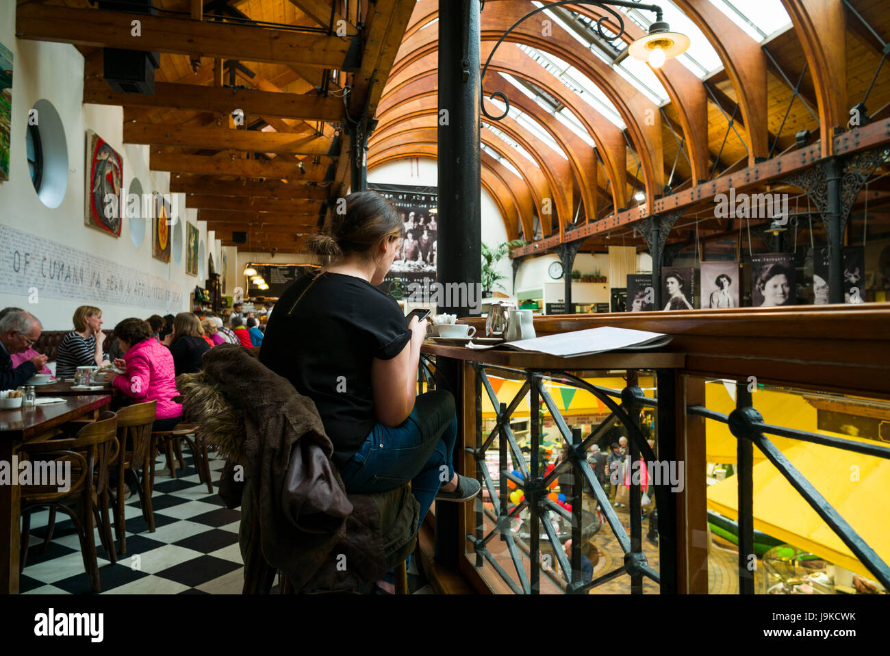 L'Irlande, dans le comté de Cork, Cork City, marché anglais, café syndicat Banque D'Images