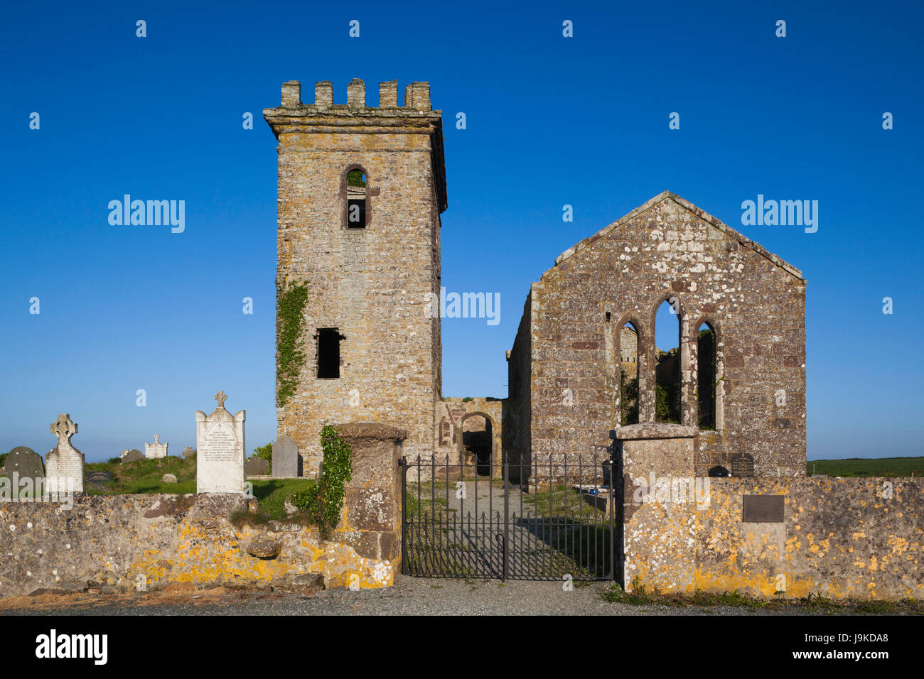 L'Irlande, le comté de Wexford, crochet, péninsule du Templier Templetown, ruines de l'Église fondée par les templiers Banque D'Images
