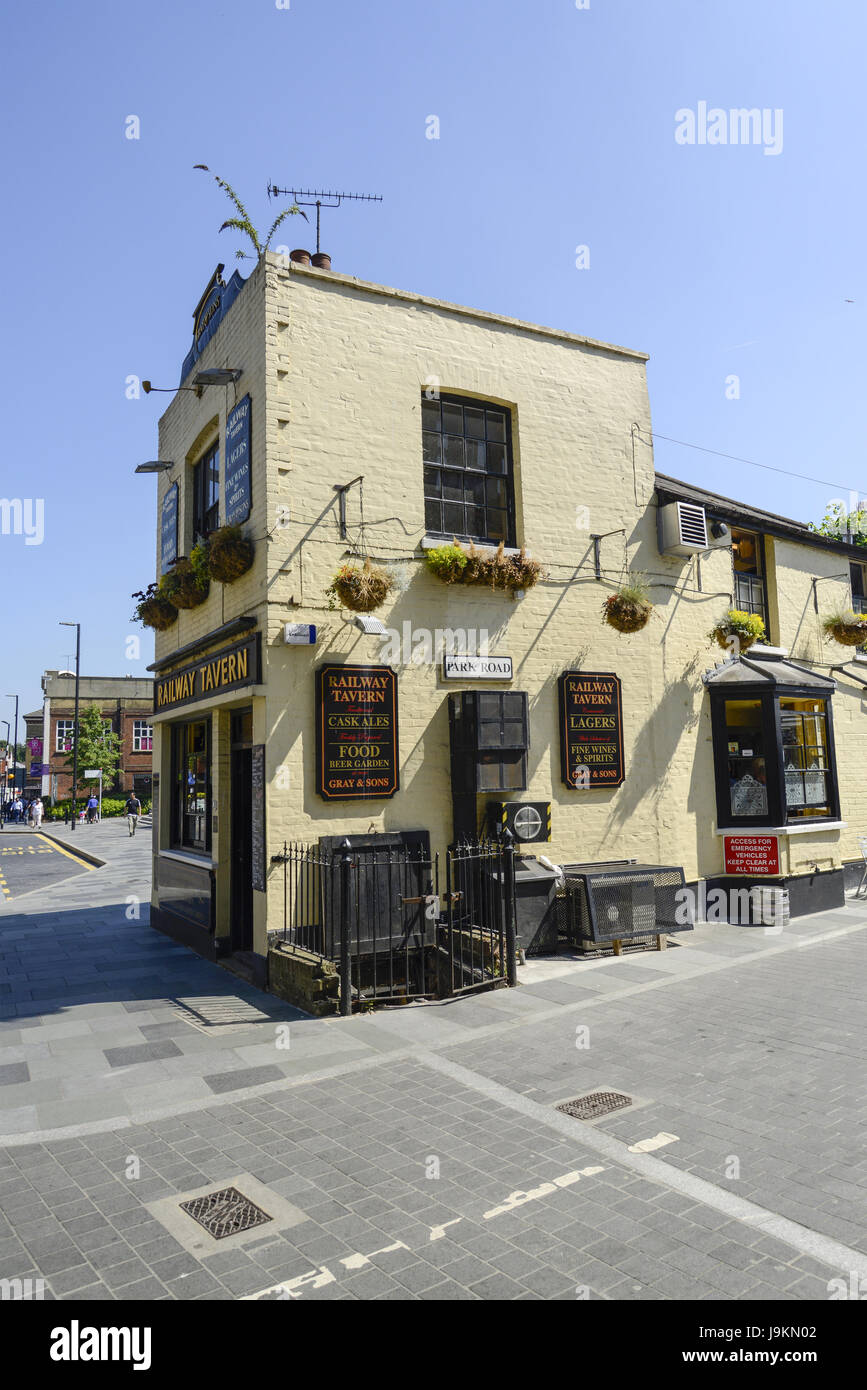 La Railway Tavern, Duke Street, Chelmsford, Essex, Angleterre, RU Banque D'Images