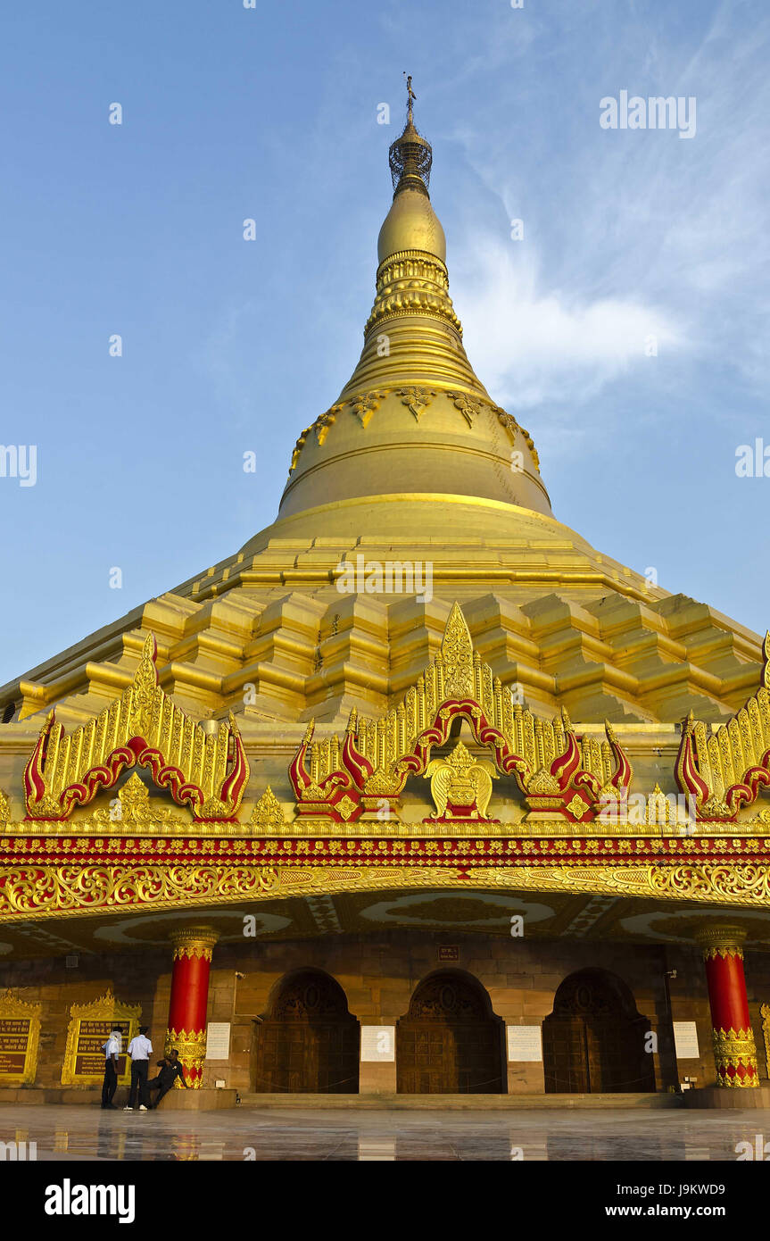 Vipassana pagoda, gorai mondial, Mumbai, Maharashtra, Inde, Asie Banque D'Images