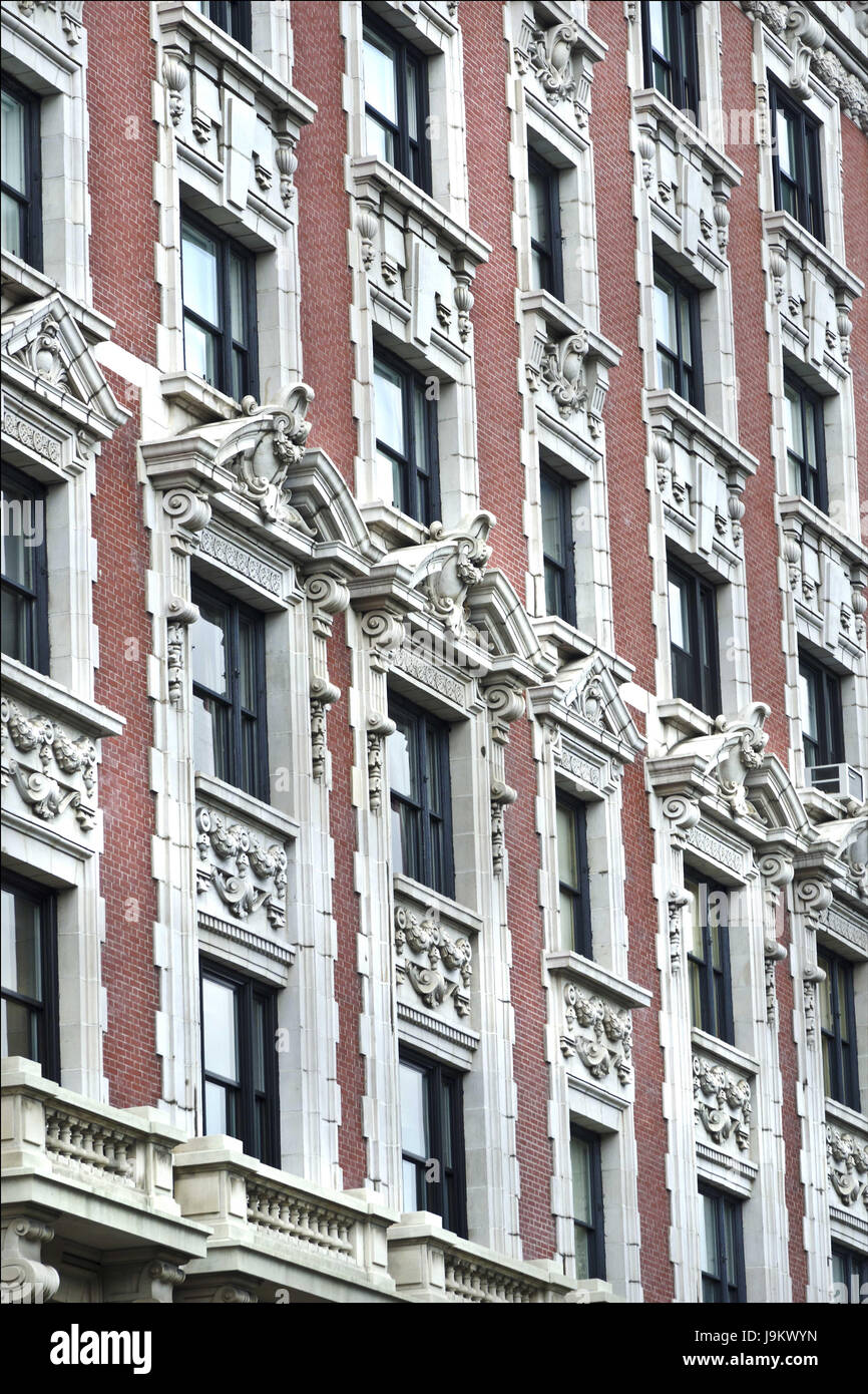 La façade de l'immeuble, Manhattan, New York, USA Banque D'Images