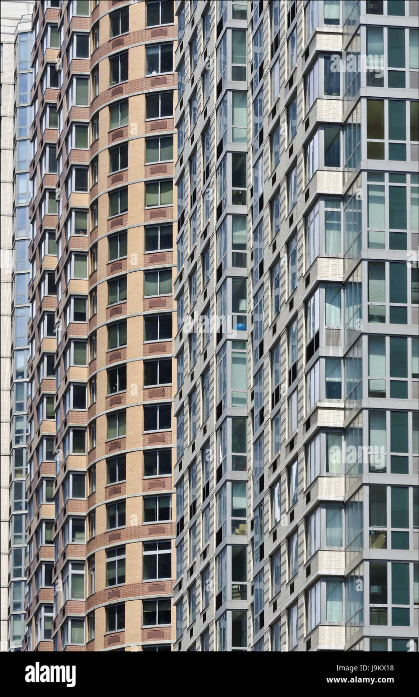 La façade de l'immeuble, Manhattan, New York, USA Banque D'Images