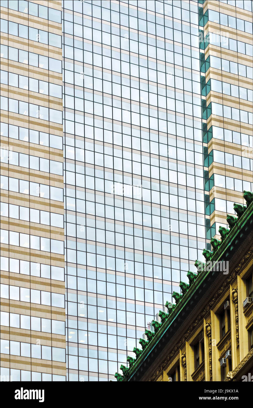 La façade de l'immeuble, Manhattan, New York, USA Banque D'Images