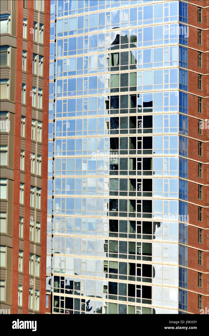 Des capacités de réflexion, Manhattan, New York, USA Banque D'Images