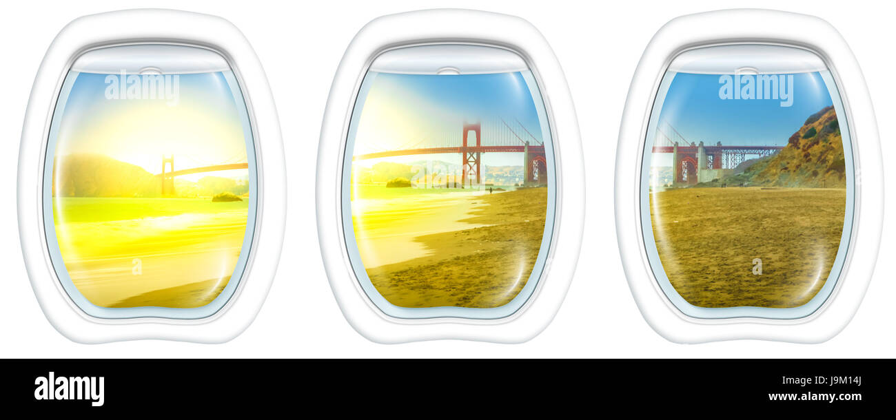 Hublots de San Francisco Banque D'Images